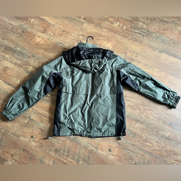 Green and Black Windbreaker Jacket and Pants Set - Picture 3 of 5